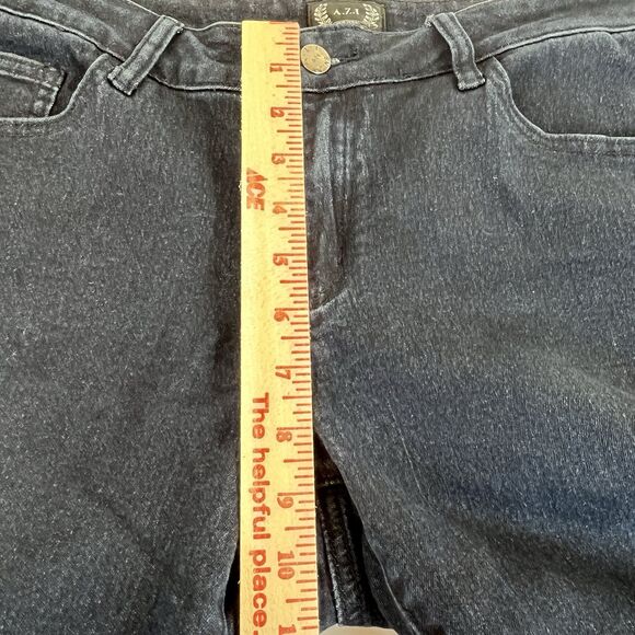 AZI Jeans Womens Size 12 Flair Leg Button Ankle‎ Stretch Stylish Western Fashion - Picture 9 of 10